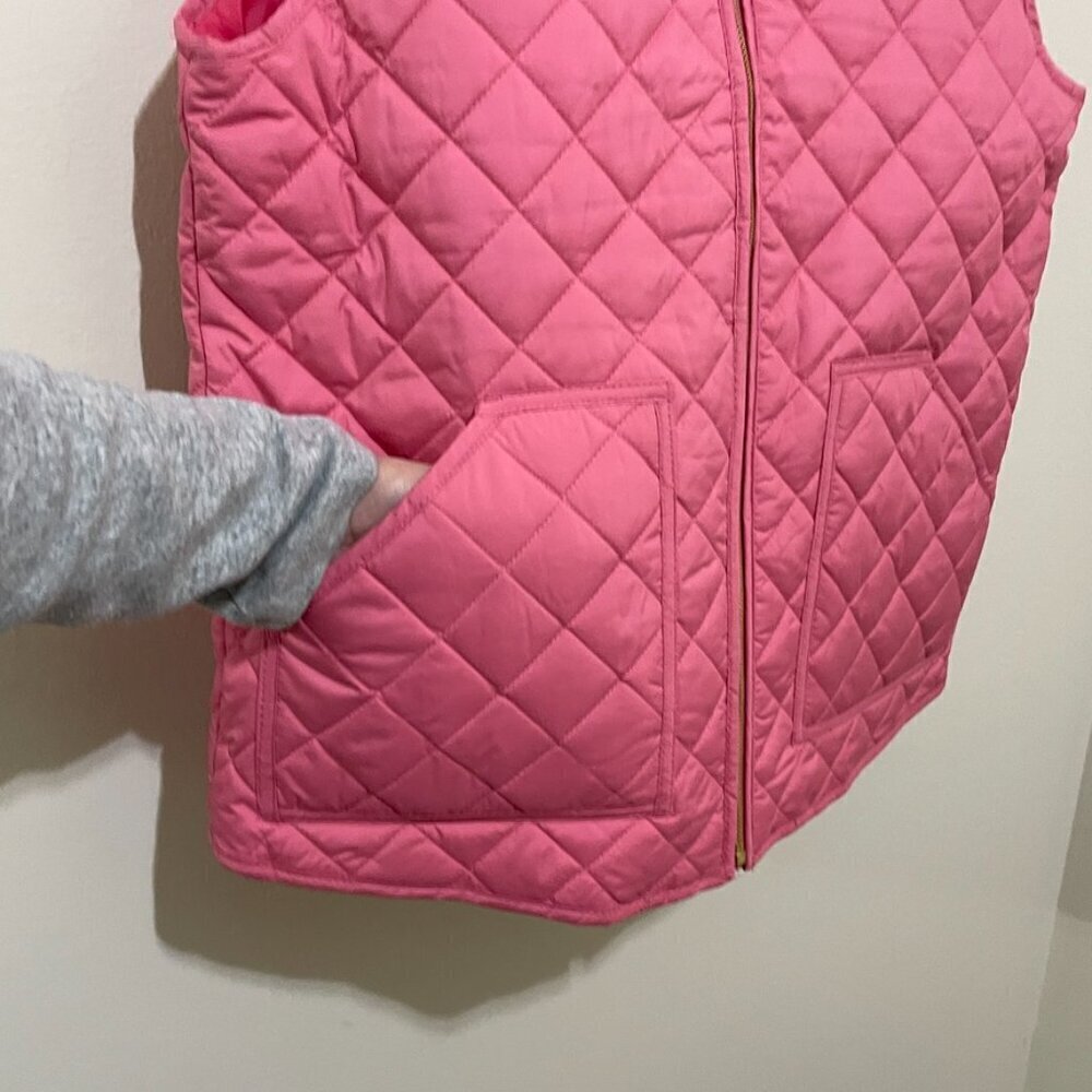 NWT J. CREW CREWCUTS PINK QUILTED VEST, SIZE XL - Picture 4 of 10